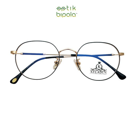 Frame Kacamata Keladun 19062 Unisex Pria Wanita Black/Gold
