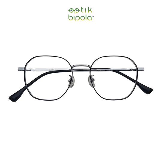 Frame Kacamata Insight 3030 Unisex Pria Wanita Black/Silver
