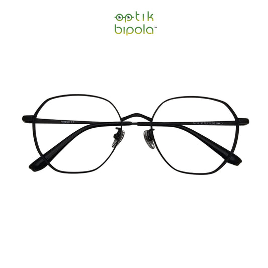 Frame Kacamata Diamond Hexagonal : Autograph 8859 C.4 Black Titanium Unisex Pria Wanita