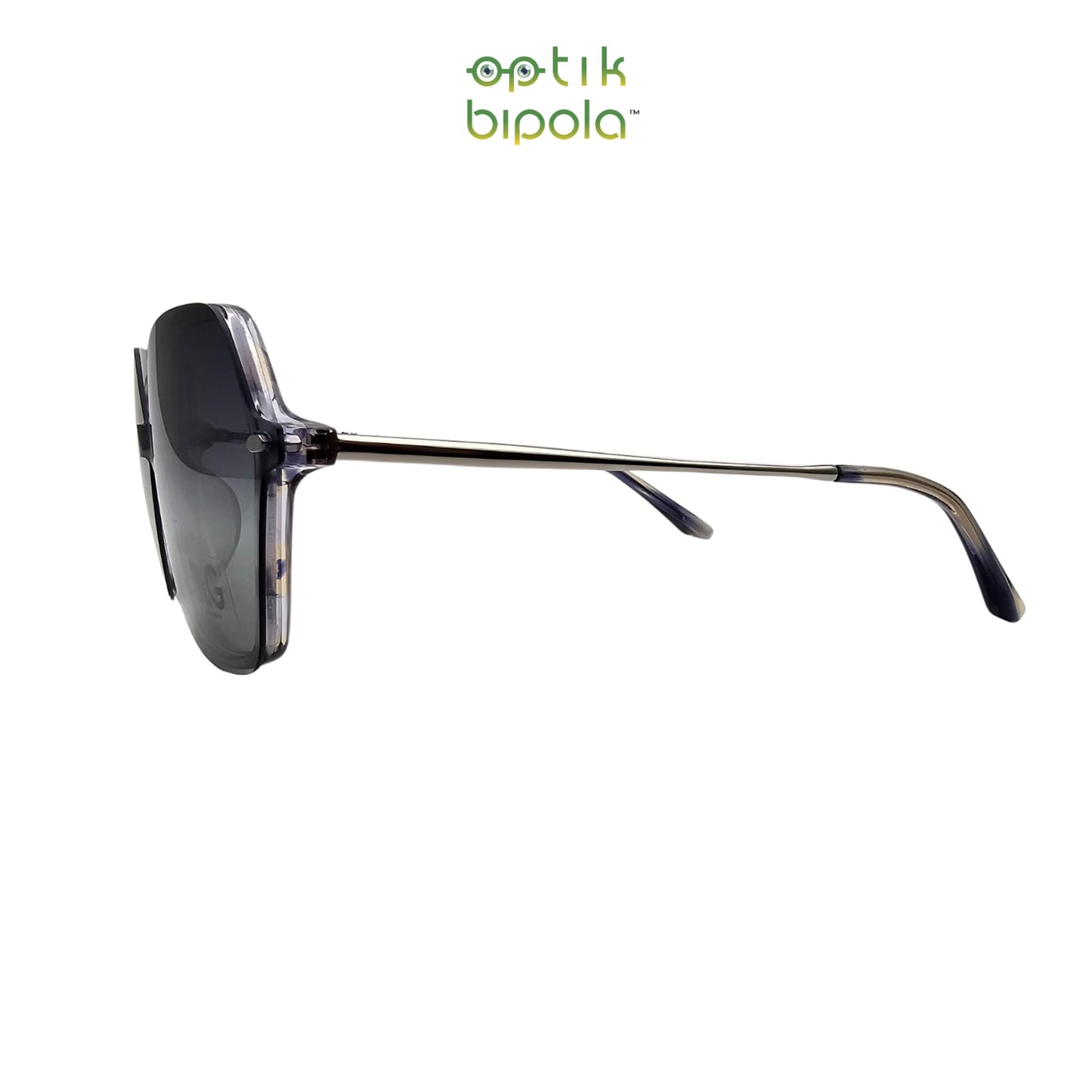 Frame Kacamata Clip On D&G 99920A Demi Grey Polarized Lens Gradient Grey