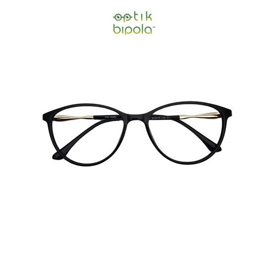Frame Kacamata KSPD 1961 C.1 Wanita Black Shiny/Gold