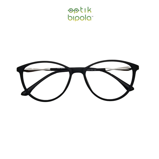 Frame Kacamata KSPD 1961 C.3 Wanita Black Shiny/Silver