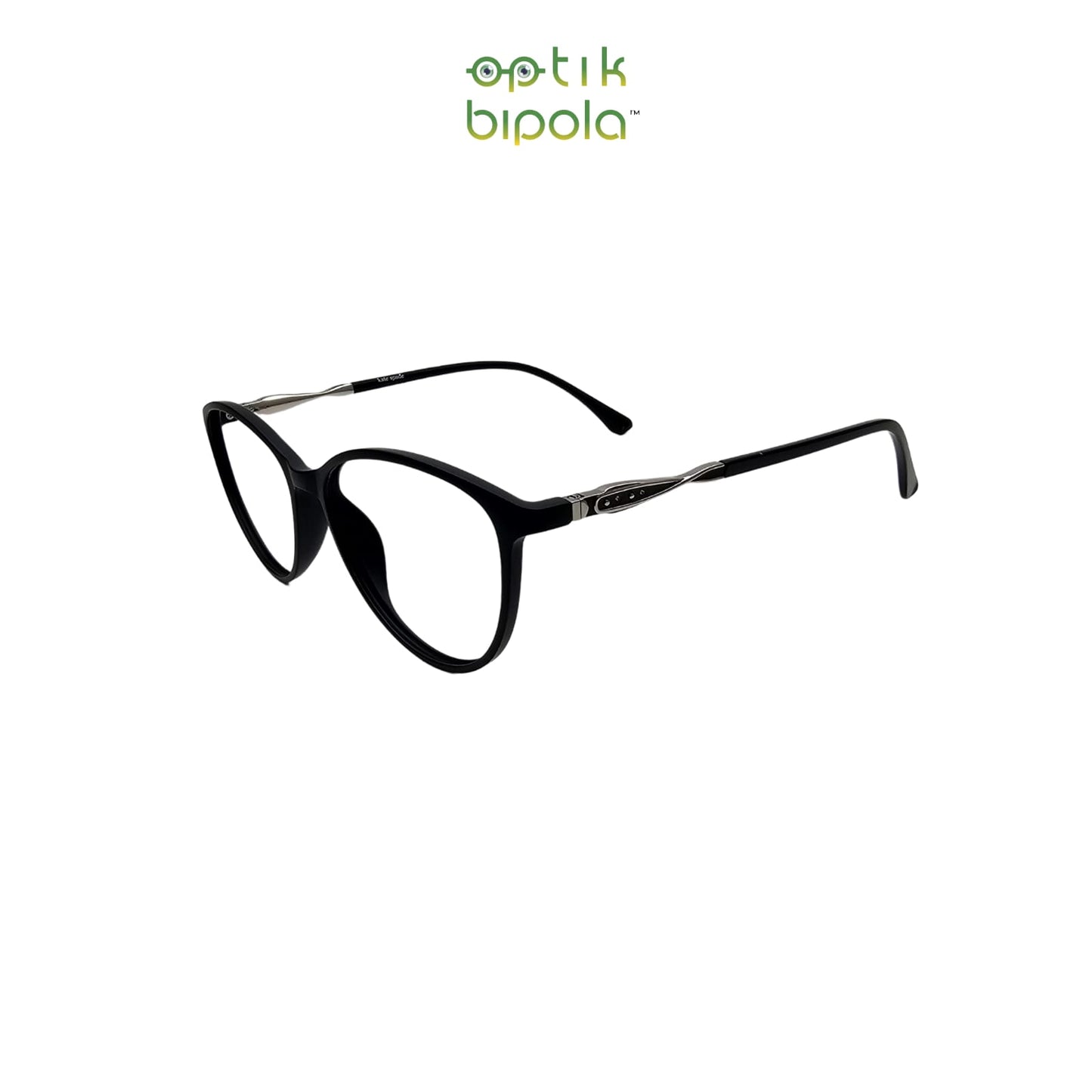 Frame Kacamata KSPD 1961 C.3 Wanita Black Shiny/Silver