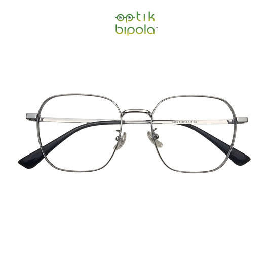 Frame Kacamata Insight 3059 Unisex Pria Wanita Silver