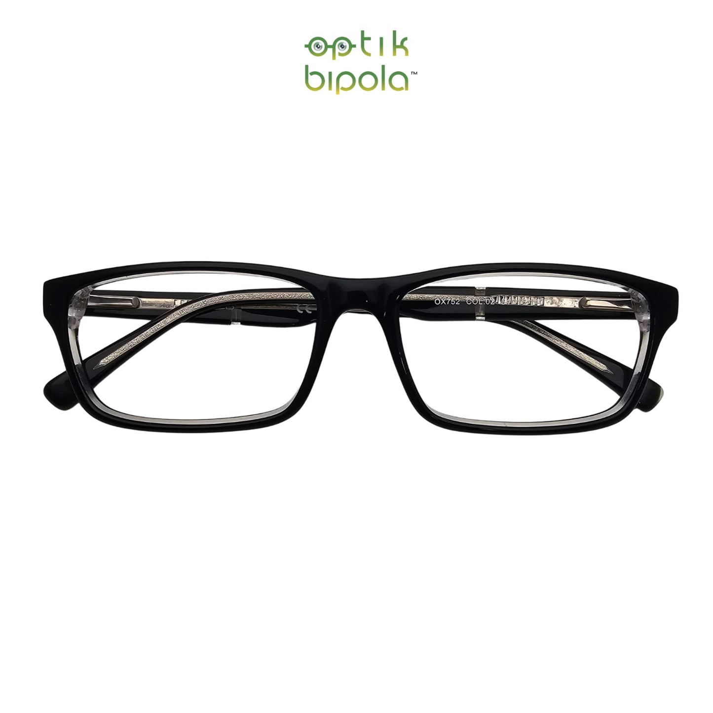 Frame Kacamata Oxydoo 752 Black/Aqua Pria