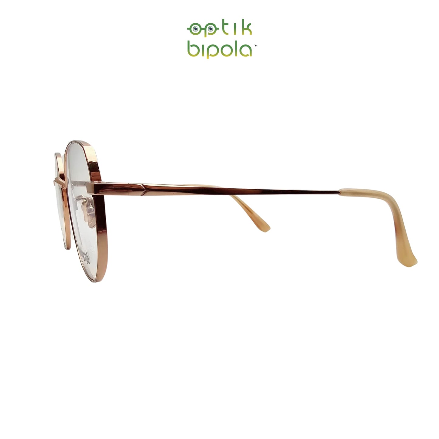 Frame Kacamata Diamond Hexagonal : Autograph 8859 C.1 Rose Gold Titanium Wanita