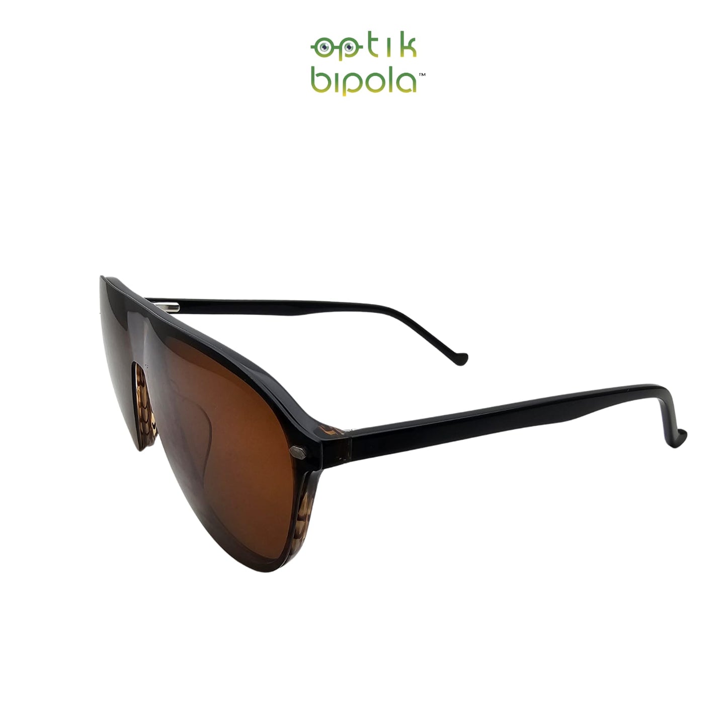 Frame Kacamata Clip On 9888A Polarized Lens Full Brown