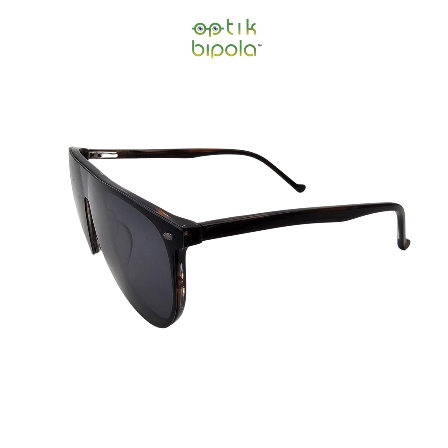 Frame Kacamata Clip On 9896A Demi Polarized Lens Full Grey