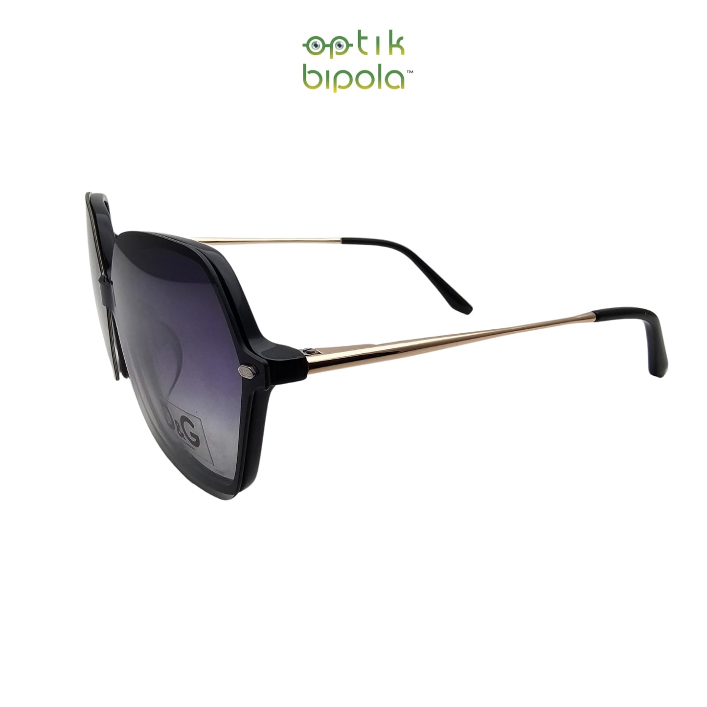 Frame Kacamata Clip On D&G 99920A Black Polarized Lens Gradient Grey