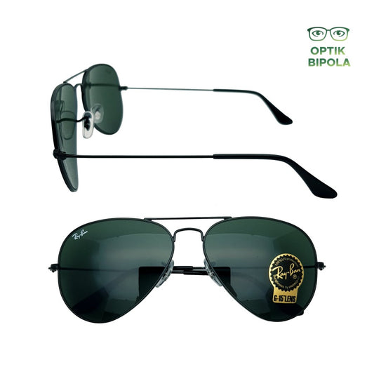 Sunglass RayBan Aviator Large Metal 3025 Ori G-15 Lens size 58 Black L2823